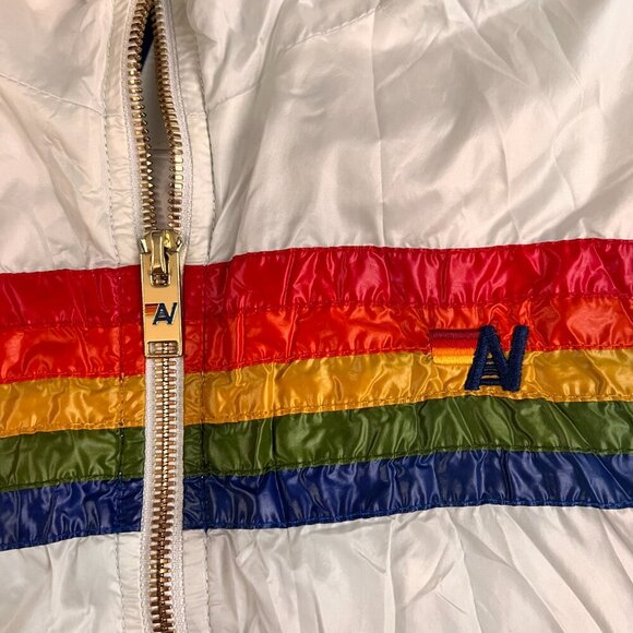 NWOT Aviator Nation 5 Stripe Dresden White Tracksuit Set Sz M - Picture 7 of 16